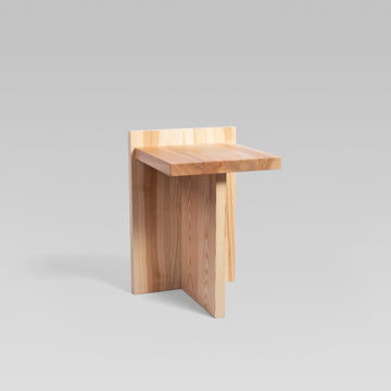 Solid Wood Side Table - Ash Natural