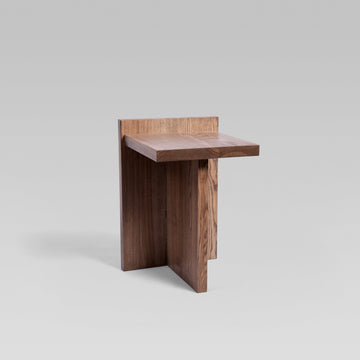 Solid Wood Side Table - Ash Dark