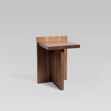 Solid Wood Side Table - Oak Dark