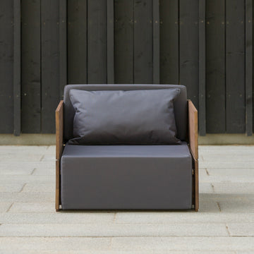 Solid Wood Outdoor Armchair
