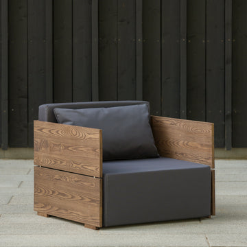 Solid Wood Outdoor Armchair