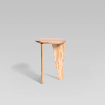Solid Wood Round Side Table - Ash Natural