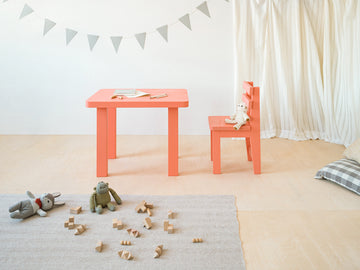 Preschool Table and Chair Set - Pine Pink