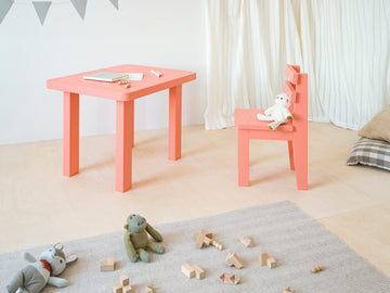 Preschool Table and Chair Set - Pine Pink