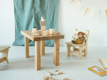 Toddler Table and Chair Set - Oak Natural