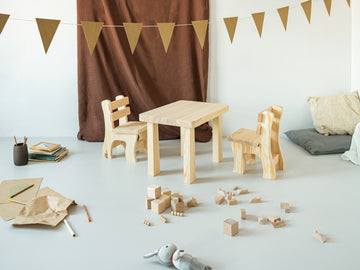 Toddler Table and Chair Set - Pine Natural