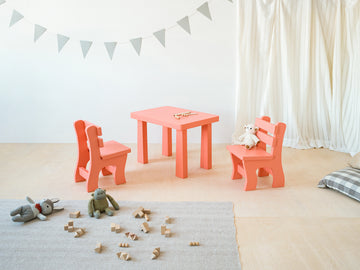 Toddler Table and Chair Set - Pine Pink